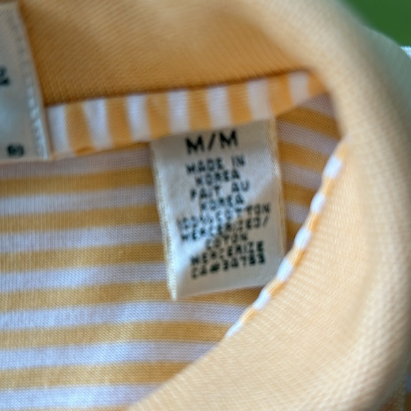 Fairway and Greene Merion Golf Club yellow and white stripe polo shirt size Med - Picture 3 of 4